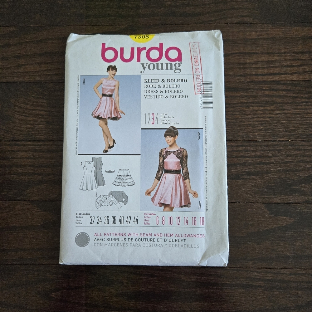 Burda dress and bolero pattern